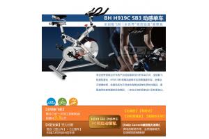 BH必艾奇H919 动感单车飞轮车健身车家用 磁控铝盘